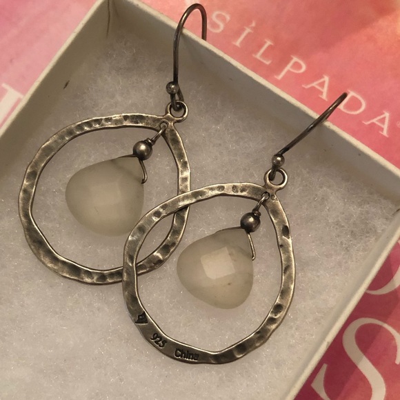 Silpada Sterling Silver and Prehnite Teardrop Earrings W1811 - Picture 16 of 16